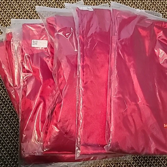 Red silk satin pjs with white piping. Brand new. Great for Christmas, valentine - Picture 6 of 6